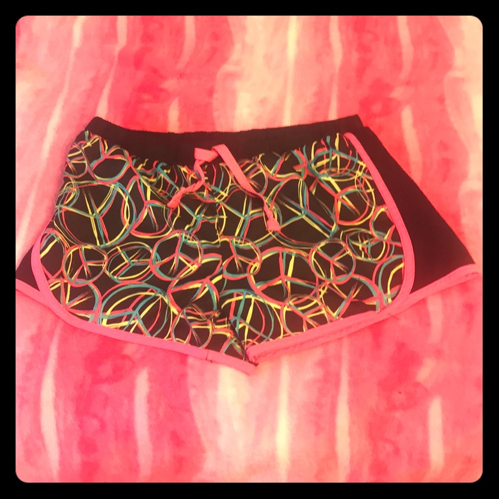 Girls colorful running shorts